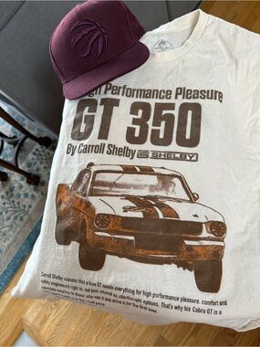 Selby White Tee with Brown GT 350 Graphic